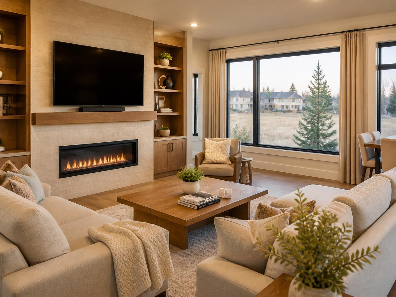 Luxury Edmonton home living room
